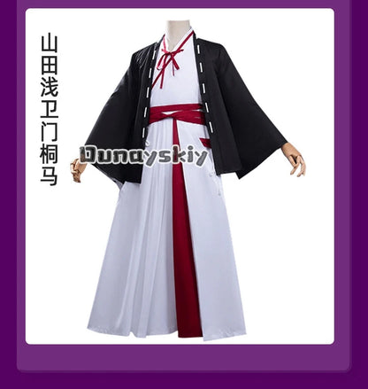 Hell’s Paradise: Asaemon Cosplay Wig Costume Uniform Full Set Anime Jigokumon Halloween Performance Uniform Carnival Clothes