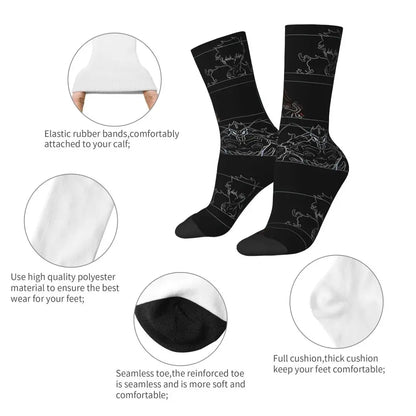 Solo Leveling: Sung jinwoo Shadow Monarch Socks,Leisure Beautiful printing Suitable for all seasons Dressing Gifts