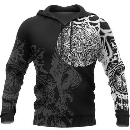 I.L.F.A. - Mens Hoodies Vikings eagle Tattoo Fashion Animal pattern 3D Printed Style Casual Harajuku Hip Hop Pullover Oversized Sudaderas