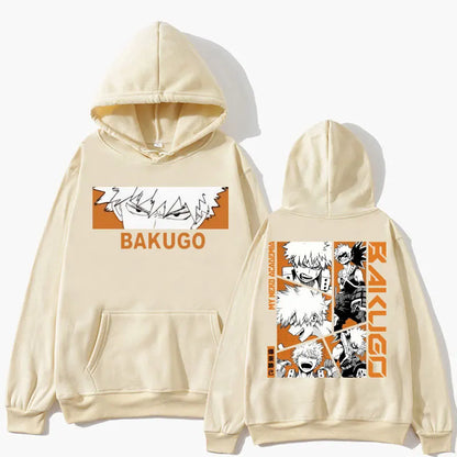 My Hero Academia: Hoodie Bakugou Katsuki Trend Harajuku Manga Long Sleeve Men Women Fleece Loose Pullover Streetwear
