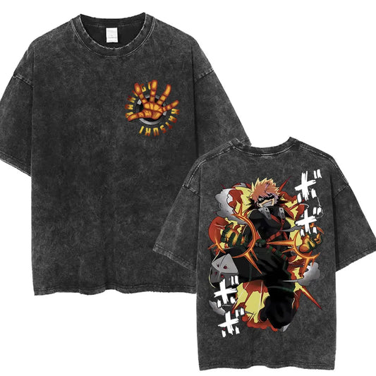 My Hero Academia: Todoroki Shoto Classic Manga T-shirt Men Women Oversized Cotton Tshirts Streetwear Anime  Washed Vintage T Shirt