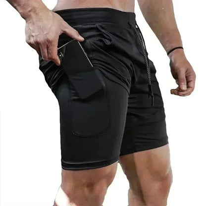 Naruto: Anime New Sports 2-in-1 Shorts 2025 Men and Women Summer Gym Training Sweat-absorbing Breathable Fake Two-piece Shorts