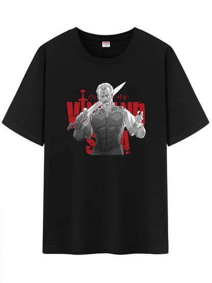 Vinland Saga: Unisex Japanese Pattern T-Shirt,  Character Graphic Short Sleeve Regular Fix Tee Shirt