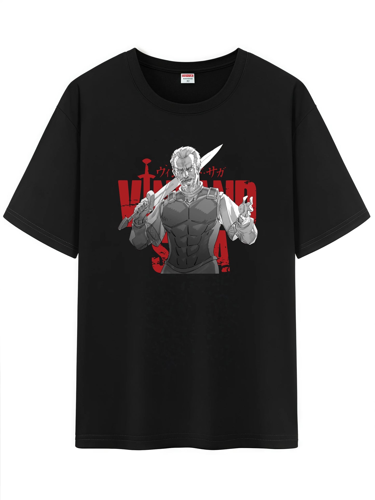 Vinland Saga: Unisex Japanese Pattern T-Shirt,  Character Graphic Short Sleeve Regular Fix Tee Shirt