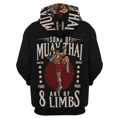 I.L.F.A.: New Pop 3D Muay Thai Boxer Baki style Printing Hoodies For Men Kids Fashion Sports Pullovers Fitness Gym Boxing Sweatshirts Harajuku Hoodie