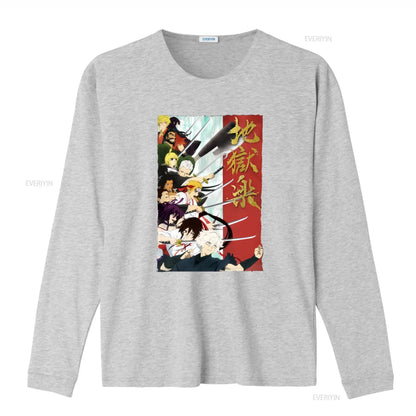Hell's Paradise: T Shirt gift for him her vintage Washed Stretched Slightly Comfortable homme Casual Versatile Soft