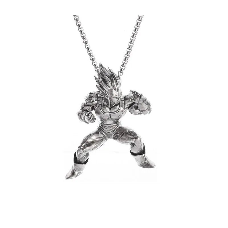 Dragon Ball Z: Super Saiyan Son Goku Alloy Electroplate Necklace Personality Pendant Hip Hop Sweater Chain Comic