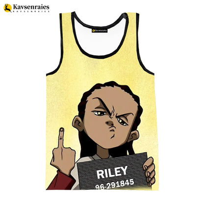 The Boondocks: 3D Printed Tank Tops Fashion Casual Oversized Tops