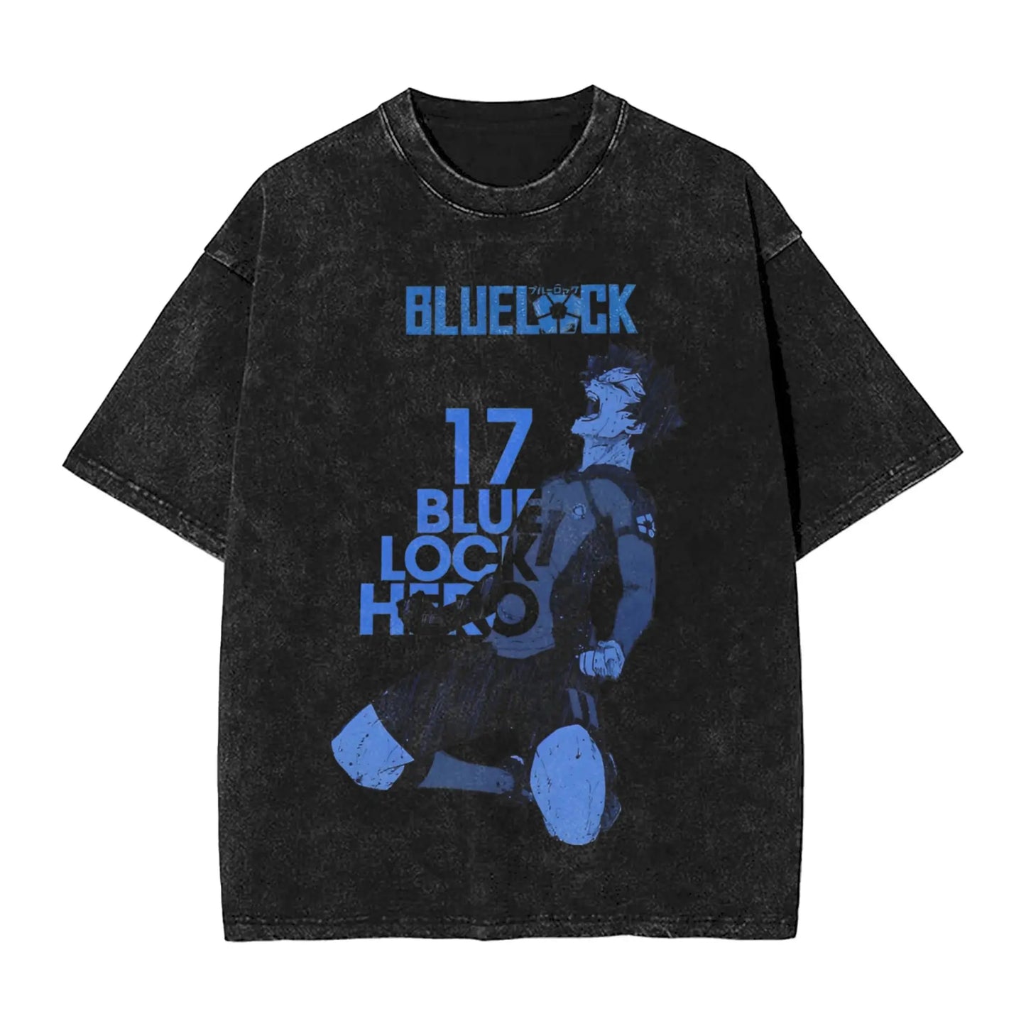 Blue Lock: ISAGI YOICHI T Shirt Printed Cotton Washed  Retro T-Shirts