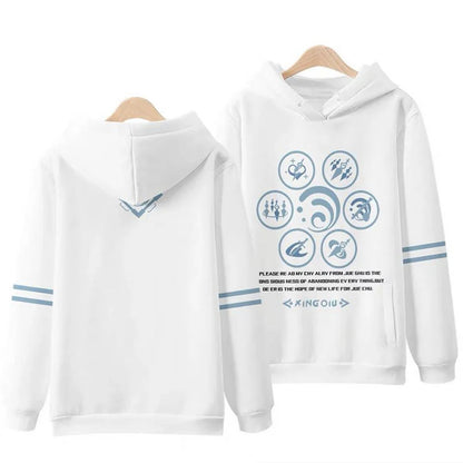 Genshin Impact: XingQiu Cute 3d Hoodies Sweatshirts Tops Long Sleeve Hoody Pullover Plus Size