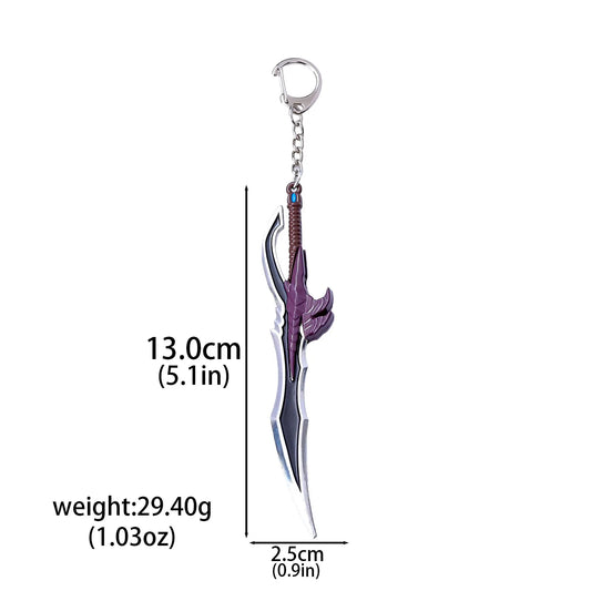 Solo Leveling: Personalized Keychain Pendant Sung Jin woo Yoo Jin ho Short Blade weapon Cosplay Props Fans Gift Jewelry