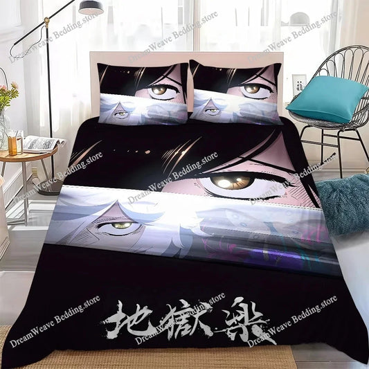 Hell's Paradise: Jigokuraku Duvet Cover Set Home Style Bedding Soft Laundry Cotton Bed Student Dormitory Gift