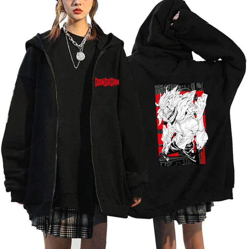 Dandadan: Okarun Zip Up Hoodies Style Youthful Manga Anime Printed Sweatshirt Design Designer Female Hoodie Zipper Funny