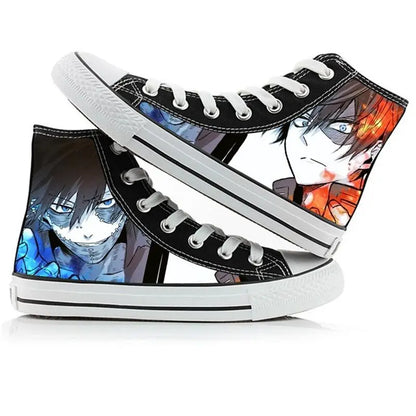 My Hero Academia: high-top canvas shoes anime Izuku Midoriya student capplet shoes breathable and comfortable holiday gift