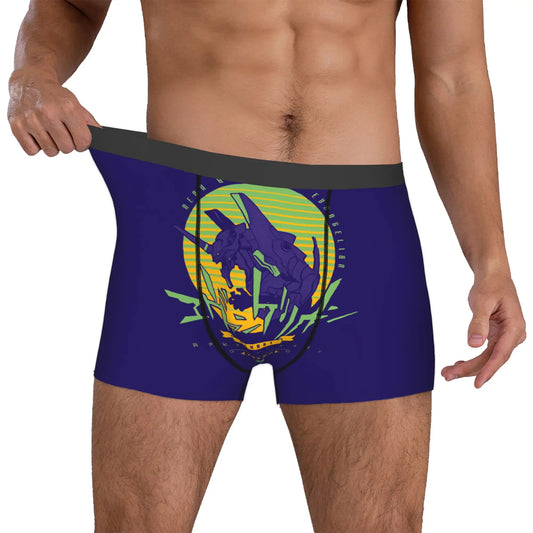 Evangelion: Underwear Mecha Style Doomsday Animation Boxer Briefs Stretch Shorts Panties Underpants