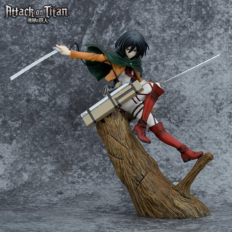 Attack on Titan: ARTFX J  Figure Mikasa Ackerman Action Figure Levi Ackerman PVC Statue Collectible Figurine Model Doll Toys