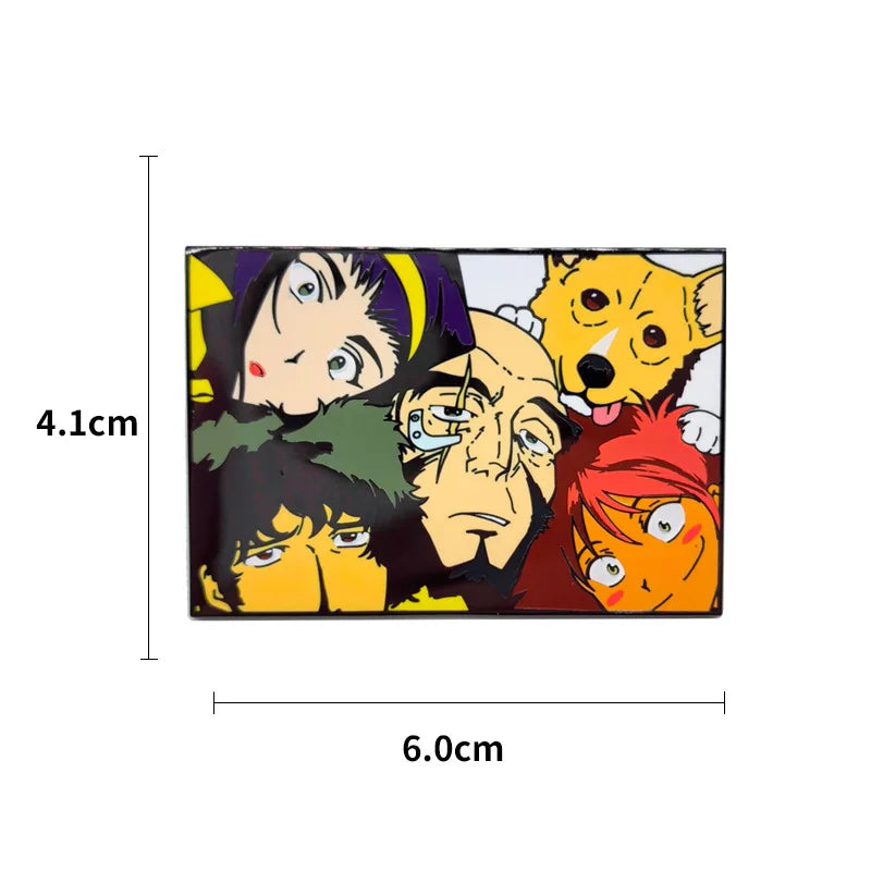 Cowboy Bebop: Metal Badges Japanese Anime Pins Manga Brooches for Bag Backpack Clothing Lapel ACG Cosplay Decoration Gift