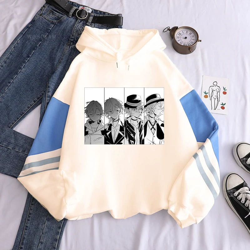 Bungo Stray Dogs:  Nakahara Chuuya Hoodies Women 90s Vintage Cartoon Shirt Spring Autumn Fleece Oversized Sweatshirts