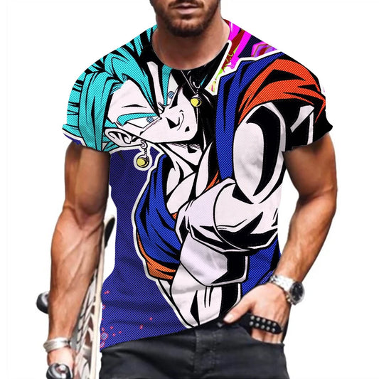 Dragon Ball: Z T-shirt Men 2023 Men's Vegeta Goku Oversized Shirts Hip Hop Clothing Harajuku Style Trend Tops Fashion