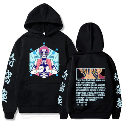Demon Slayer: Tomioka Giyuu Japan Anime Printed Plus Size Hoodie Women Sweatshirts Winter Warm Unisex Casual Streetwear