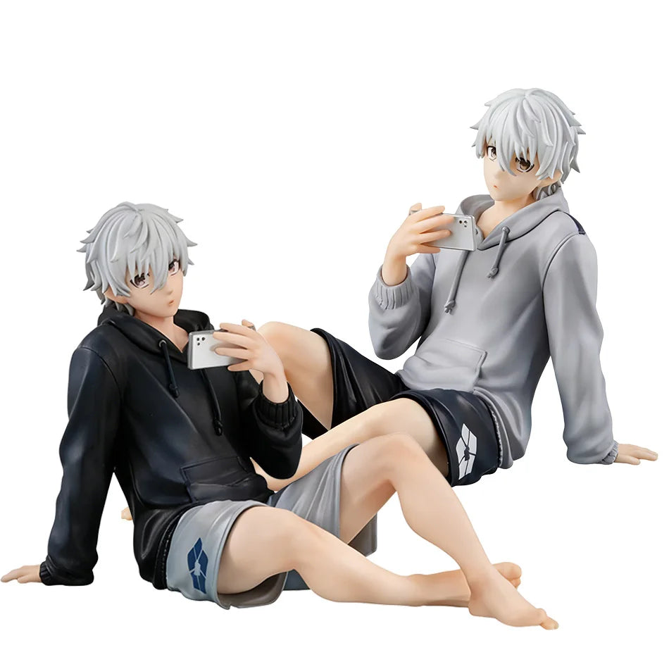 Blue Lock Nagi Seishiro Anime Figure Sitting Figurine PVC Collectible Model Kids Doll Toys Gifts