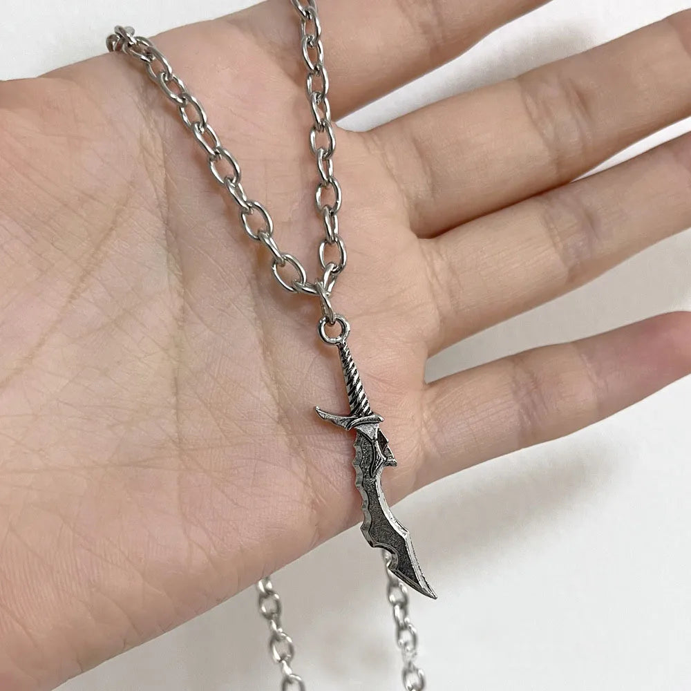 Solo Leveling:  Series Necklace Exquisite Short Blade Model Pendant Necklace Trendy Jewelry Gifts