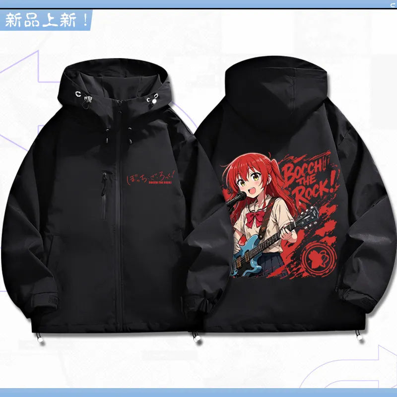 Bocchi The Rock: Yamada Ryo Cosplay Coat Tops Jacket Zipper Fan Figures Halloween Gift Gifts Xmas Role Play Anime