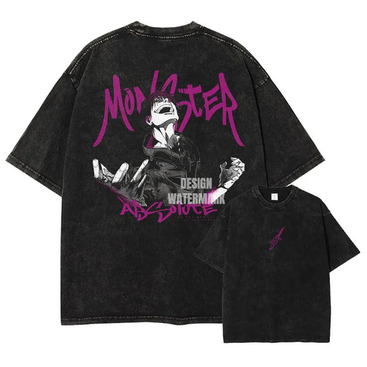 Jujutsu Kaisen: T Shirts Vintage Washed CHOSO T-shirt Oversize Short Sleeve Fushiguro Toji Gojo Saturo Itadori