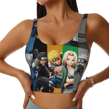 Naruto :Sasuke Uchiha Orochimaru  Sports Bra Women's Anime  Gym Workout Yoga Crop Top