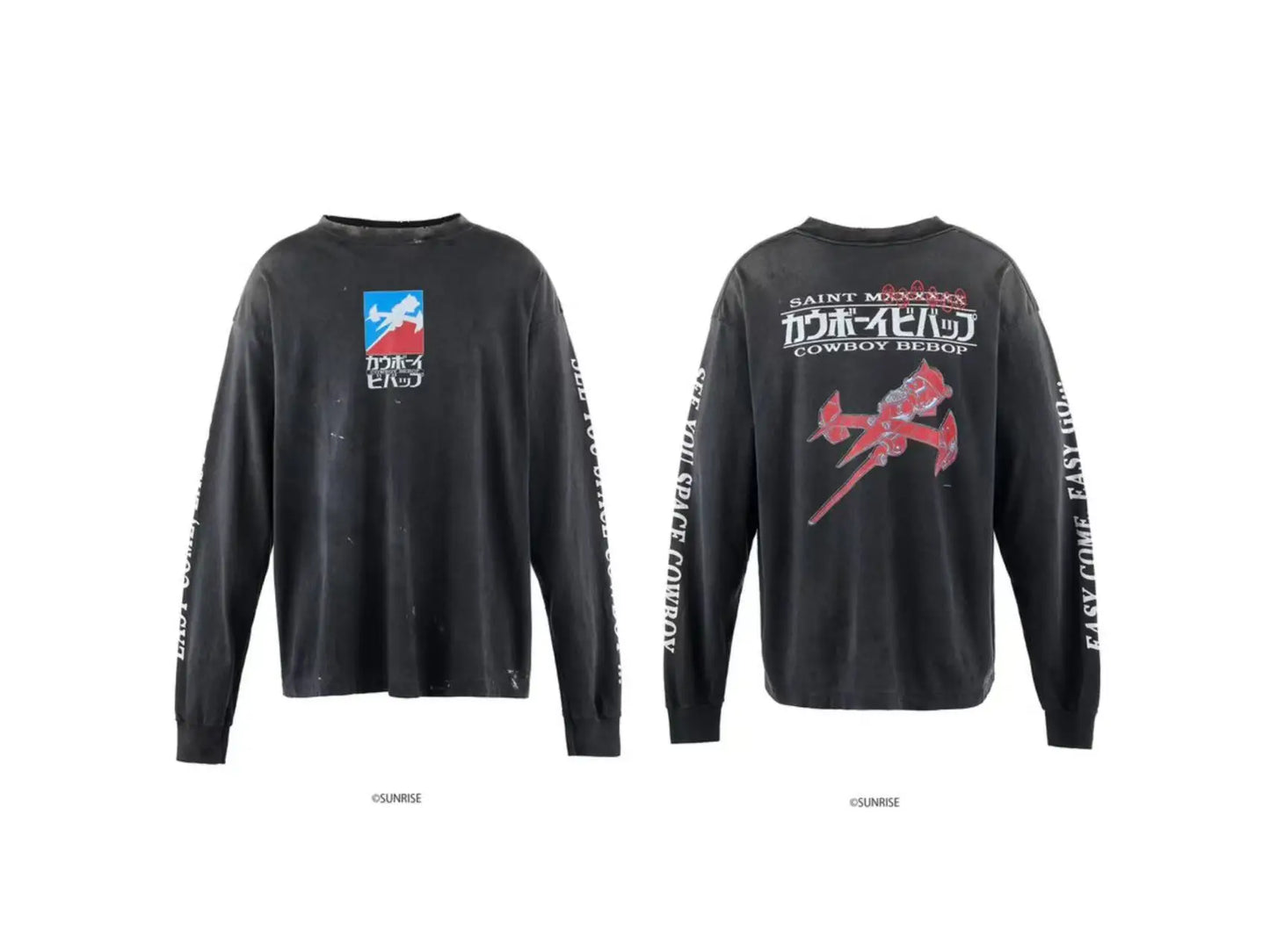 Cowboy Bebop: Long-sleeved Sweatshirt Vintage Saint Print Oversize High Quality Tops Clothing