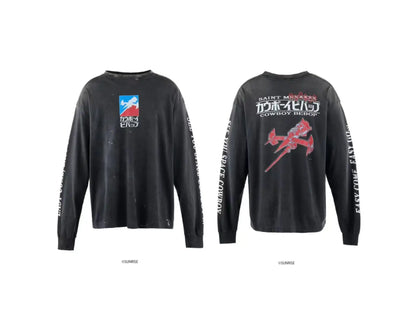 Cowboy Bebop: Long-sleeved Sweatshirt Vintage Saint Print Oversize High Quality Tops Clothing