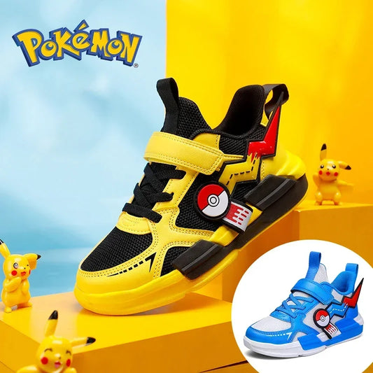 Pokemon: Pikachu  Children Cartoon Sports Shoes Fashion Anime Boy Girl Sneakers Student Casual Running Shoe Breathable Lightweight