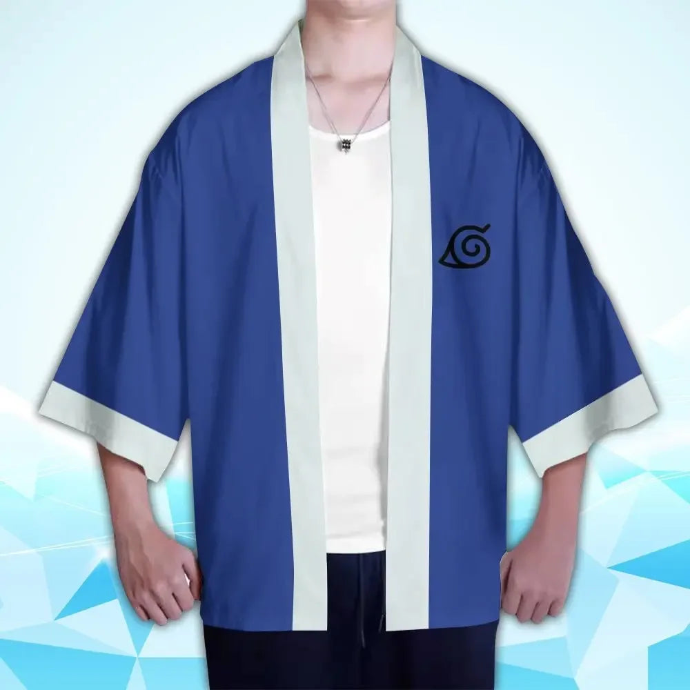 Naruto: Akatsuki Uzumaki Itachi Red Cloud Kimono Shirt Haori Yukata Printing Cosplay Robe Costume Christmas Festival Gifts