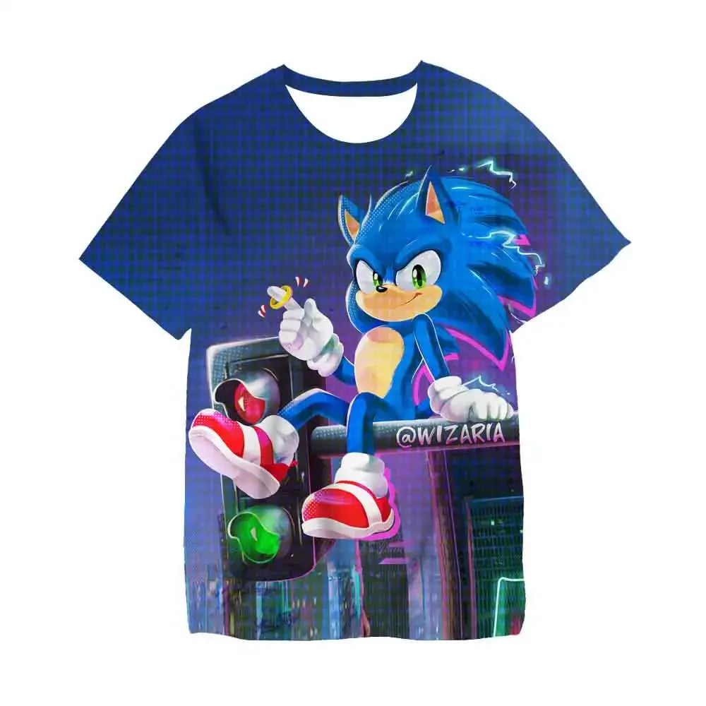 Sonic The Hedgehog: Boys Sonic T-Shirt Kids TShirts Baby Boys Casual Short Sleeves Print T-shirt For Boy Summer Children Tee Shirts Tops