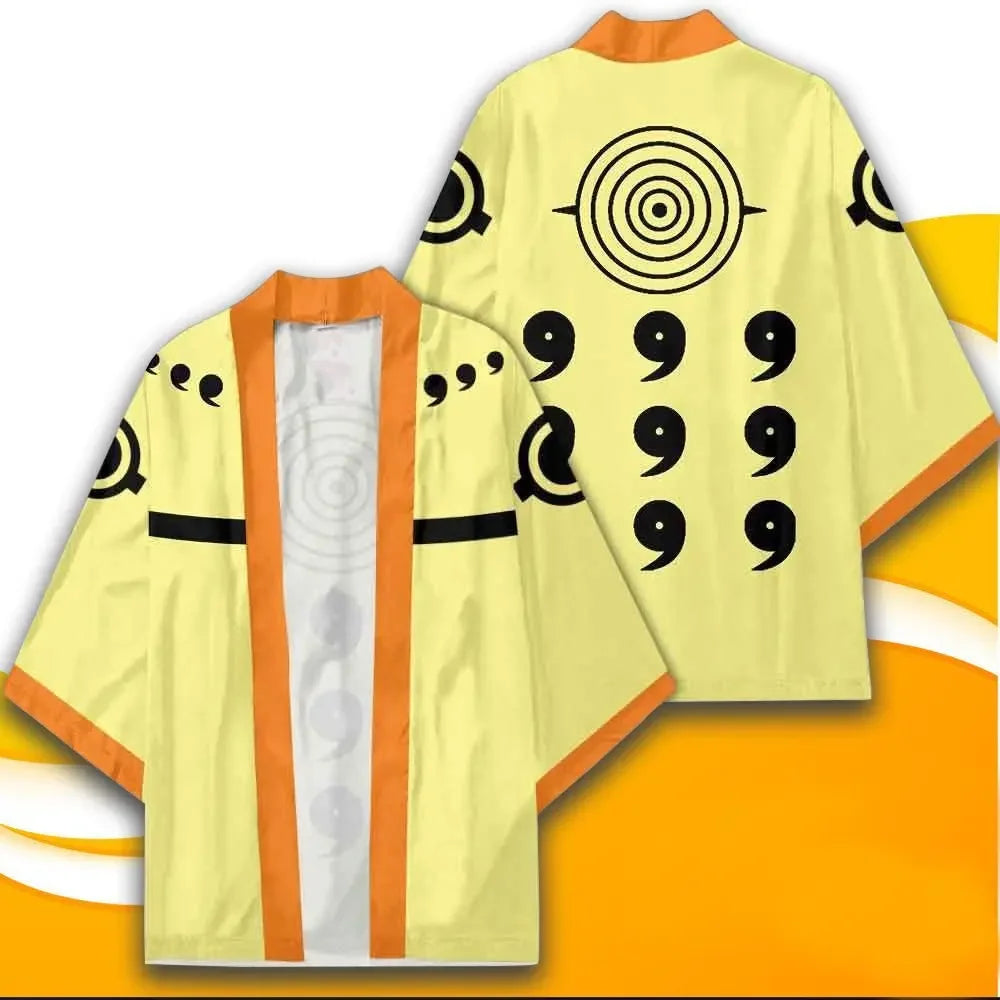 Naruto: Akatsuki Uzumaki Itachi Red Cloud Kimono Shirt Haori Yukata Printing Cosplay Robe Costume Christmas Festival Gifts