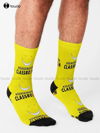 Assassination Classroom: Smile Socks High Socks Women Streetwear Harajuku