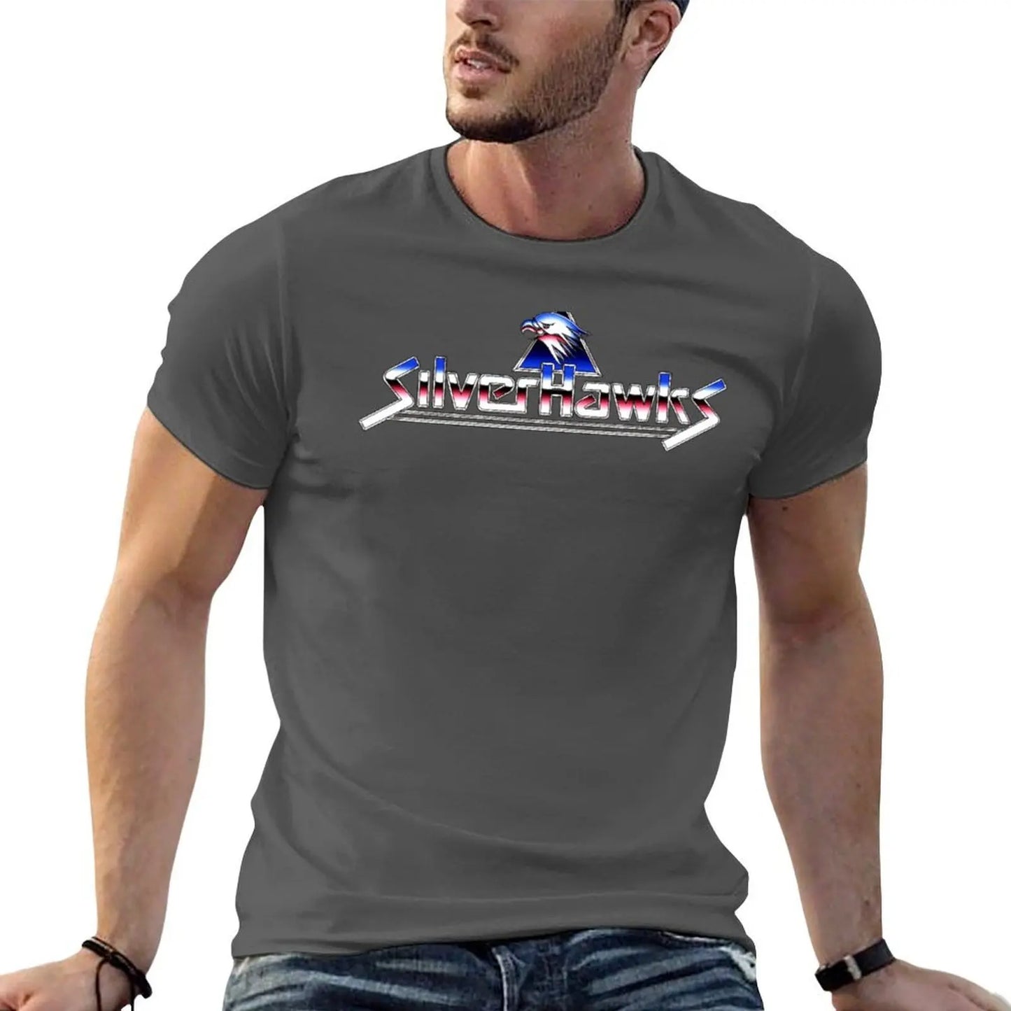 The Silverhawks: T-Shirt t shirts for man slim fit anime t shirts for man t shirt man cotton T-shirt