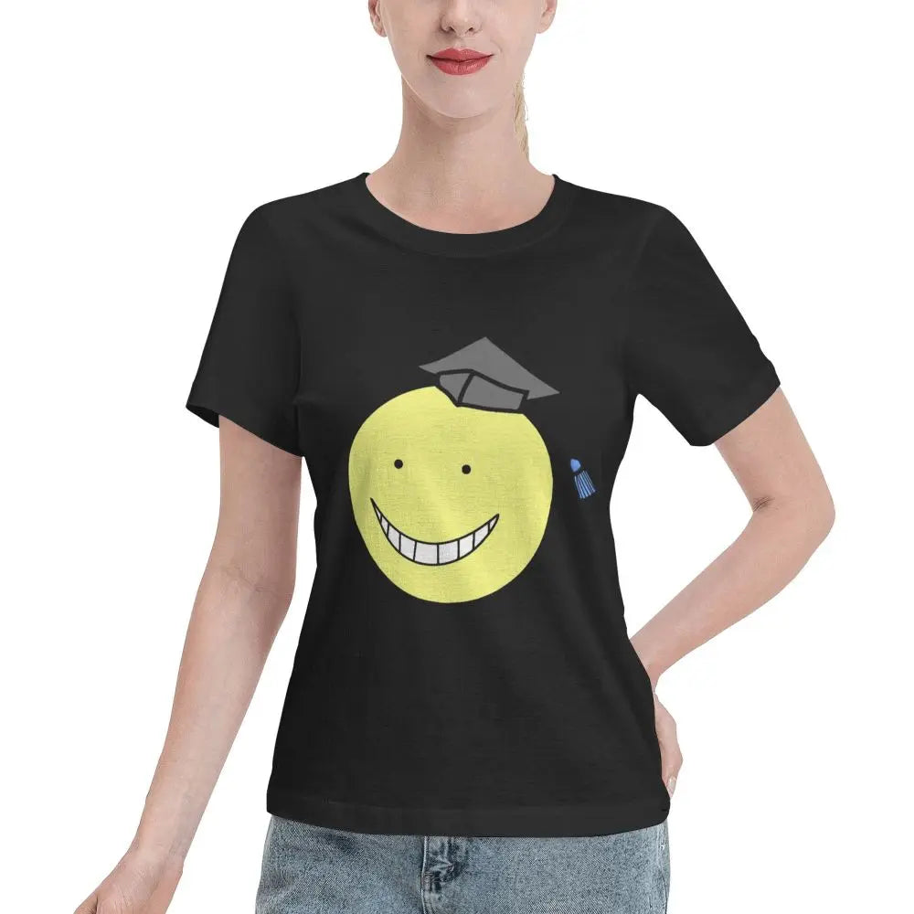 Assassination Classroom: Octopus Koro Sensei T-Shirt Women Short Sleeve T Shirts O-Neck Clothes Cotton Summer Tees Streetwear