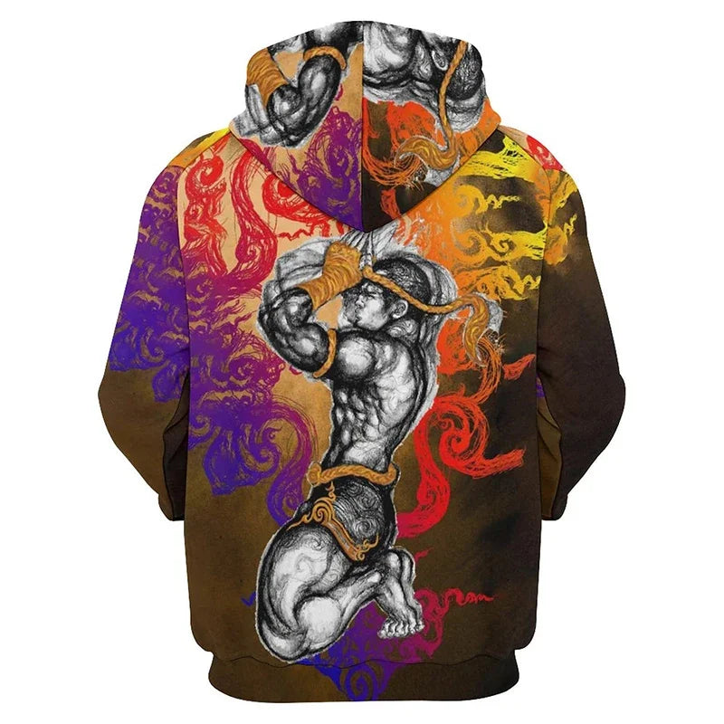 I.L.F.A.: New Pop 3D Muay Thai Boxer Baki style Printing Hoodies For Men Kids Fashion Sports Pullovers Fitness Gym Boxing Sweatshirts Harajuku Hoodie