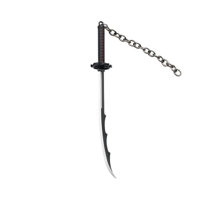 BLEACH: Thousand-Year Blood War Keychain Kurosaki Ichigo Zangetsu Double Blade Weapon Pendant Key Chain for Men Car Keyring Gift