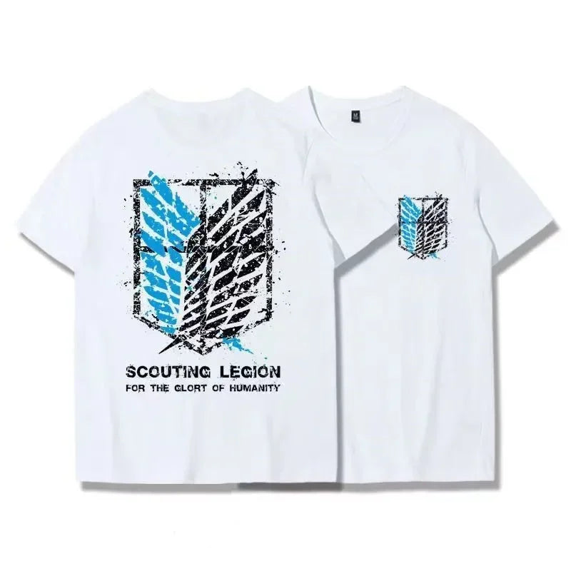 Attack on Titan:   T Shirt Scouting Legion Clothes Shingeki No Kyojin Tee Shirt Attack on Titan Giant Short-sleeve T-shir Men Women