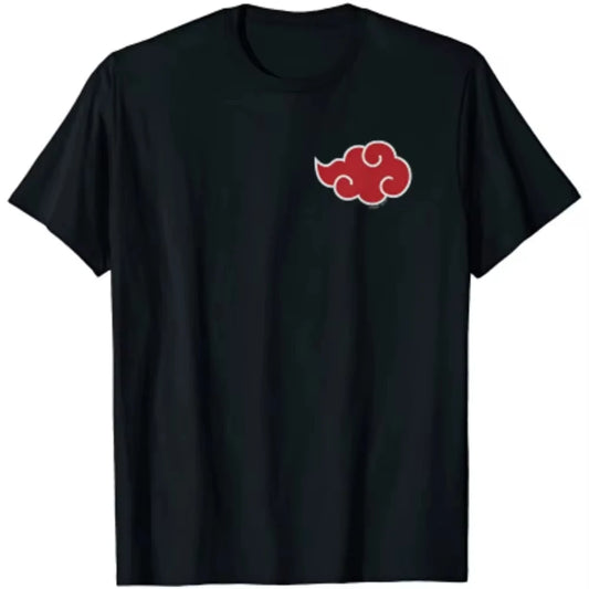 Naruto: Akatsuki Cloud Symbols Print Men T-shirts Streetwear Men Short Sleeve T Shirts Brand  Men Clothing Tshirt