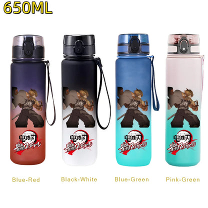 Demon Slayer: 650ML Kamado Tanjirou Water Bottle Kamado Nezuko Kochou Shinobu Fitness Drink Bottle Kettle Travel Office Jugs