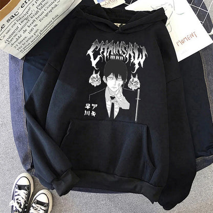 Chainsaw Man: Plus Size Sweatshirt Harajuku  Long Sleeve Pullover Casual Streetwear Clothes Tops
