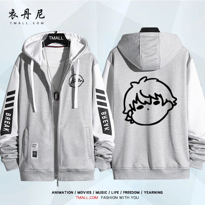 Blue Lock: Isagi Yoichi Nagi Seishiro Cosplay Costum Long Sleeve Print Jacket Zipper Hoodie Women Men FashionHooded Costumes Couple Jacket