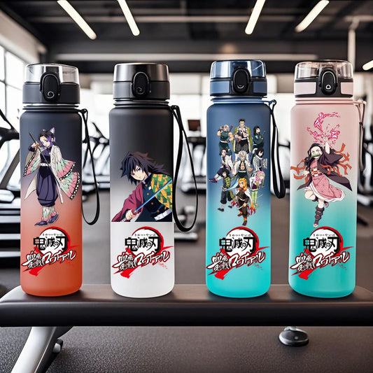 Demon Slayer: 650ML Kamado Tanjirou Water Bottle Kamado Nezuko Kochou Shinobu Fitness Drink Bottle Kettle Travel Office Jugs