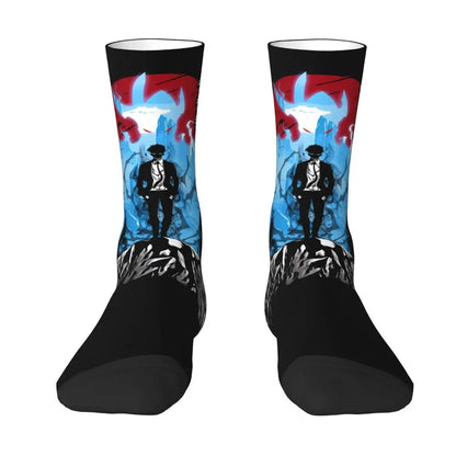 Solo Leveling: Sung jinwoo Shadow Monarch Socks,Leisure Beautiful printing Suitable for all seasons Dressing Gifts