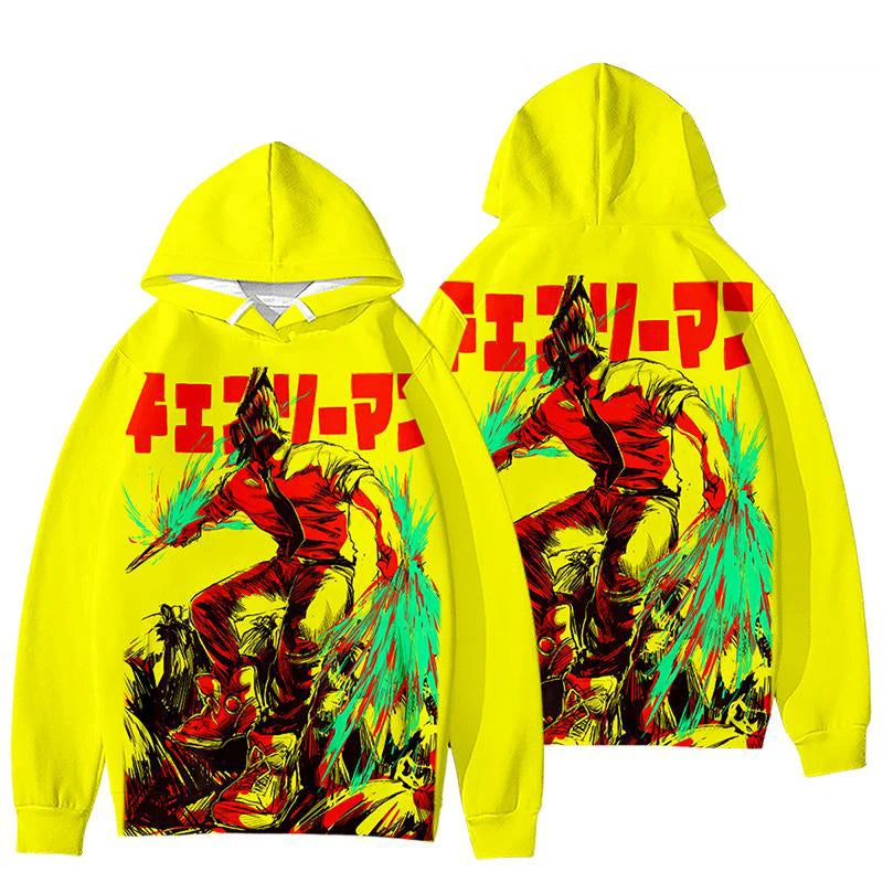 Chainsaw Man: Hoodies Casual Tops Long Sleeve Harajuku Hoodie Pullover