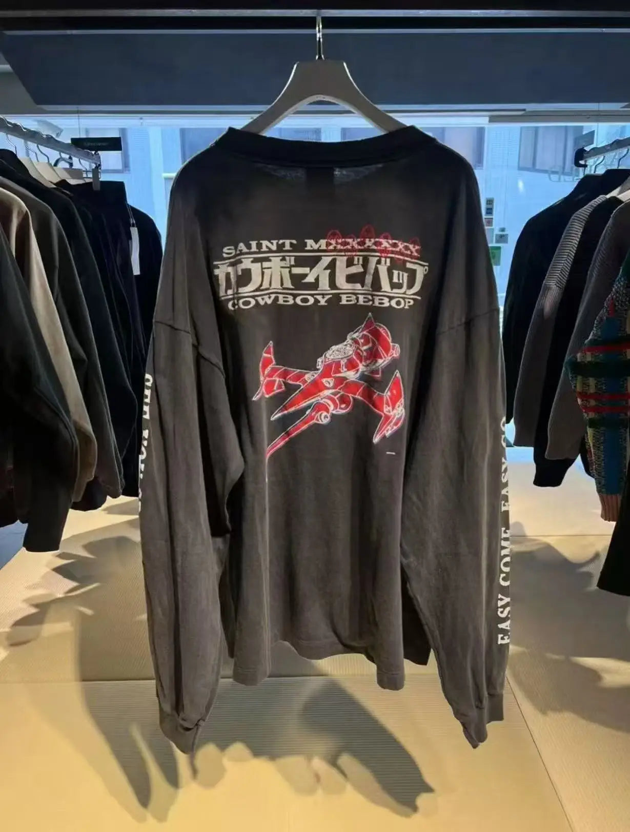 Cowboy Bebop: Long-sleeved Sweatshirt Vintage Saint Print Oversize High Quality Tops Clothing