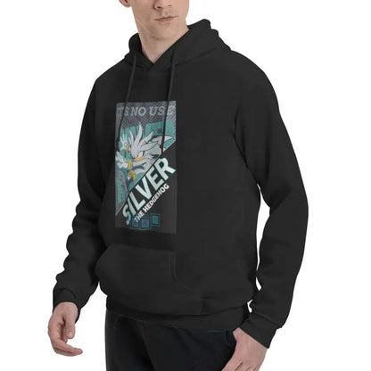 Sonic The Hedgehog: Silver The Hedgehog  Hoodies Men Women Casual Pullover Sweatshirts Harajuku Long Sleeve Clothing Autumn Winter